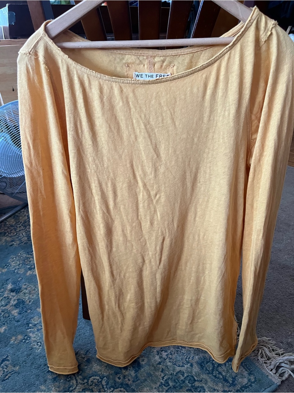 We The Free Mustard Yellow Long Sleeve Tee size large - Picture 2 of 10